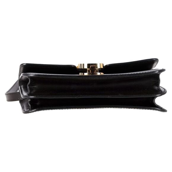 Burberry Medium TB Logo Flap Shoulder Bag in Black Leather - Picture 4 of 7